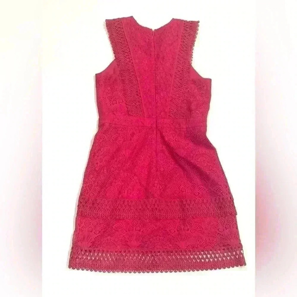 Adelyn Rae hot pink lace sleeveless mini dress size small - Picture 3 of 4